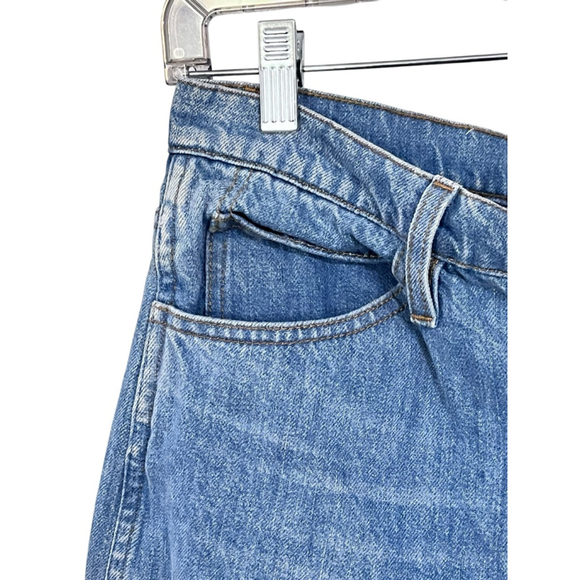 Frame High Rise Straight Leg Medium Wash Blue Denim Jeans Size 28 USA Cotton - Picture 3 of 5